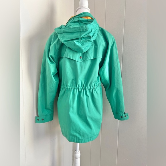 Vintage 80’s/ 90’s London Fog Light Weight Kelly Green Jacket Adjustable Waist - Picture 5 of 8